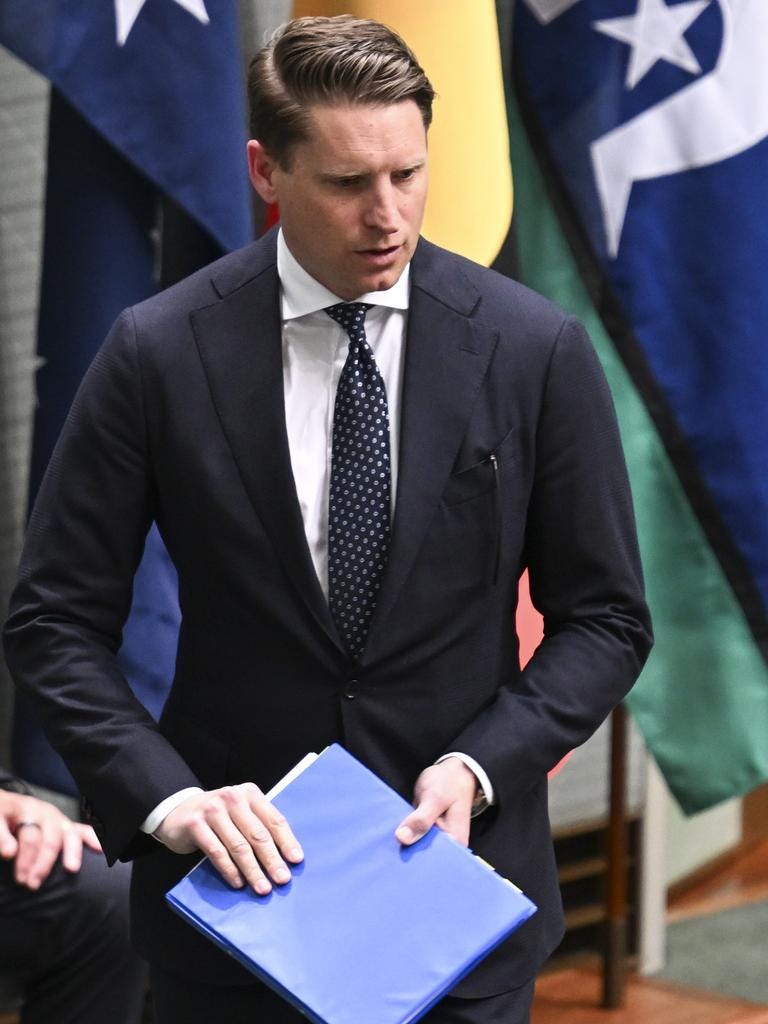 Andrew Hastie MP during Question Time at Parliament House in Canberra. Picture: Martin Ollman / NewsWire