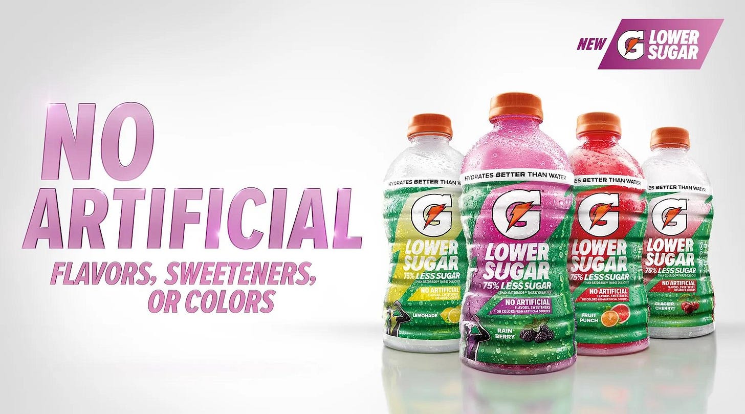 Gatorade Lower Sugar brings a new era of hydration with no artificial ... Gatorade Lower Sugar brings a new era of hydration with no artificial ...