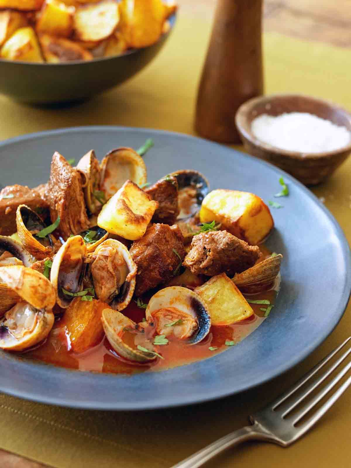 Portuguese Pork and Clams | Porco à Alentejana