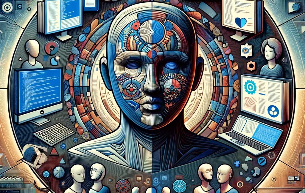 Asking AI services: Who ARE you? GPT-4: I am a confluence of developer intent, data influence, moderation practices, design choices, and ethical guidelines