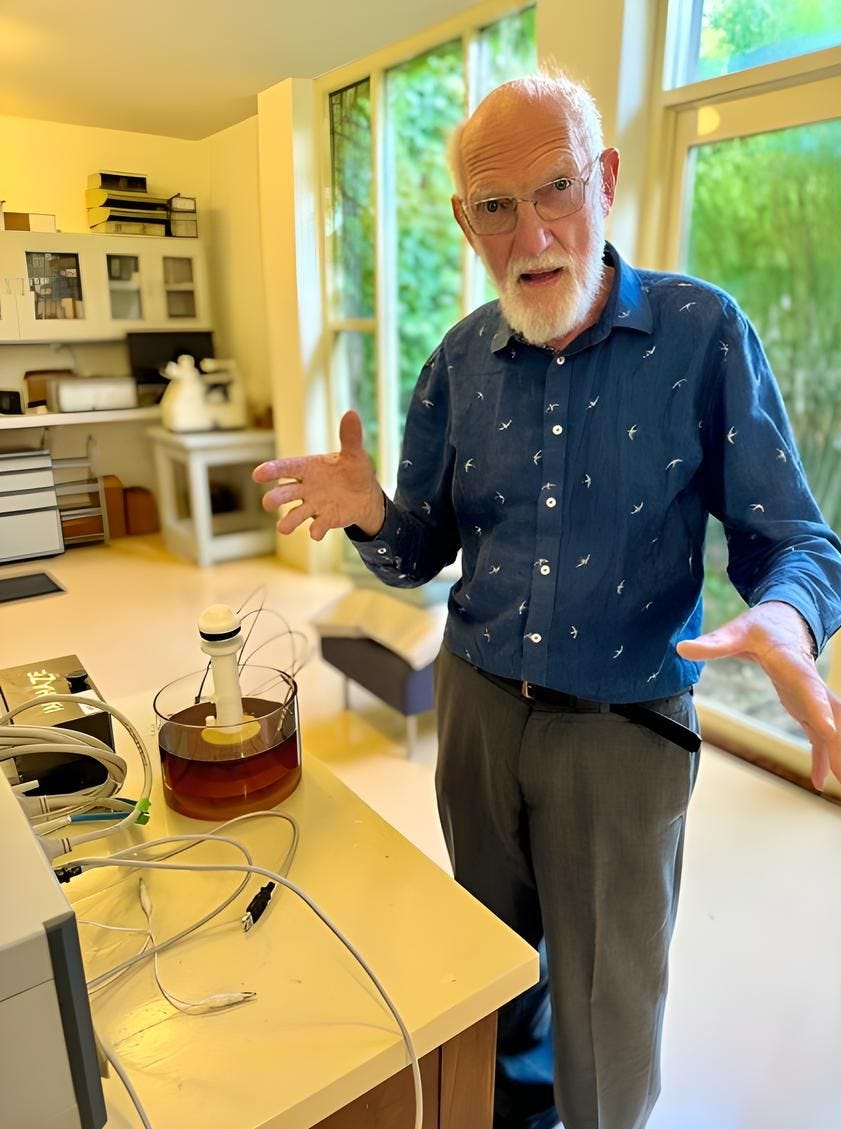Hans Coster in his laboratory Hans Coster in his laboratory