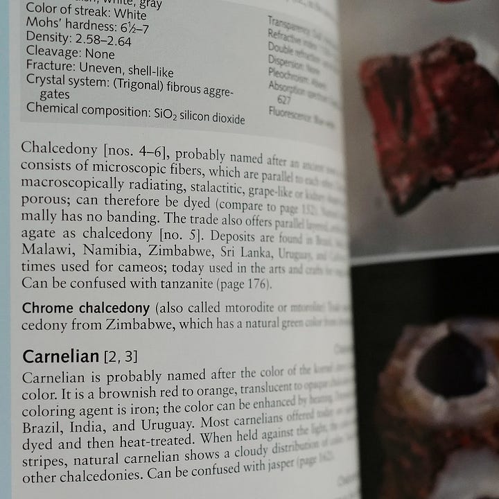 Two photos with cover and interior of the book on jewelry.