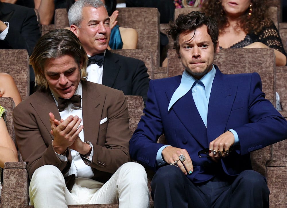 Harry Styles Accused Of Spitting On Chris Pine At Drama-Filled 'Don't Worry  Darling' Venice Premiere