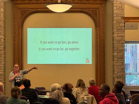 photos of attending learning about co-ops