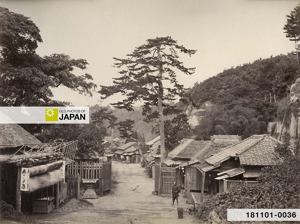 Albumen print by Felice Beato of Kanagawa on the Tokaido, 1860s Albumen print by Felice Beato of Kanagawa on the Tokaido, 1860s