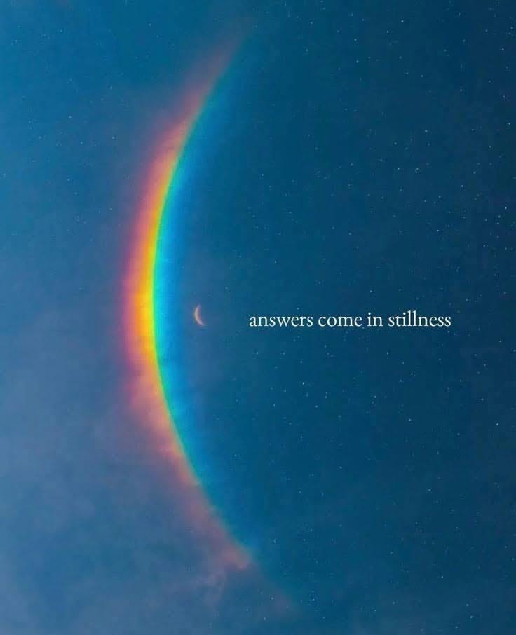 May be an image of eclipse and text that says 'answers come answerscomeinstillness in stillness'