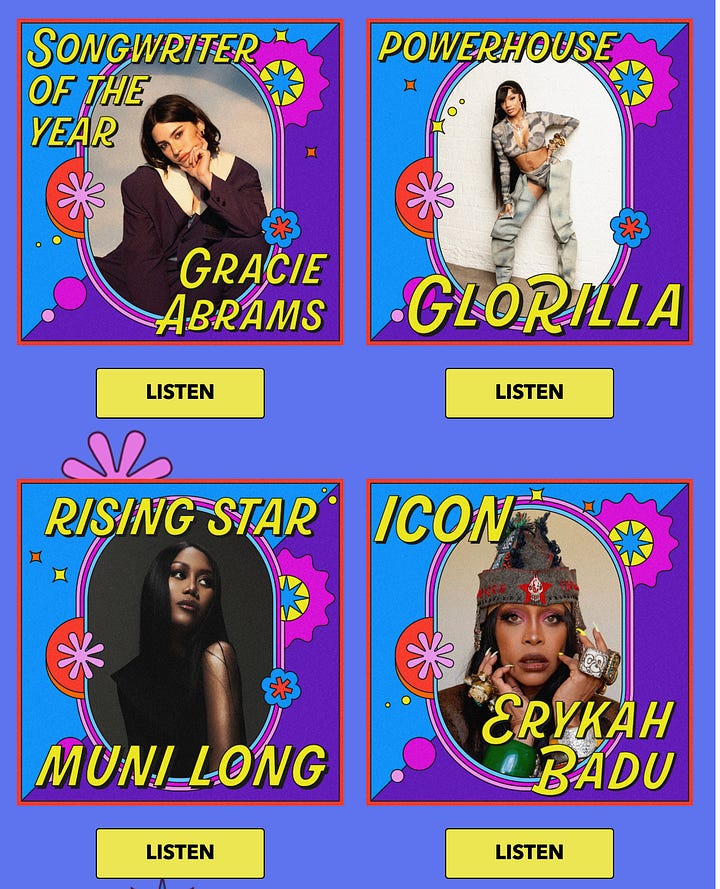 Screenshots from Universal Music Group's International Women's Day 2025 email.