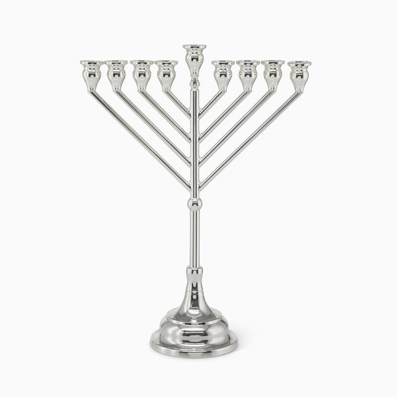Habad Menorah 770 Silver-Plated 