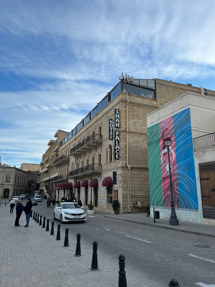 Scenes from the streets of Baku. 