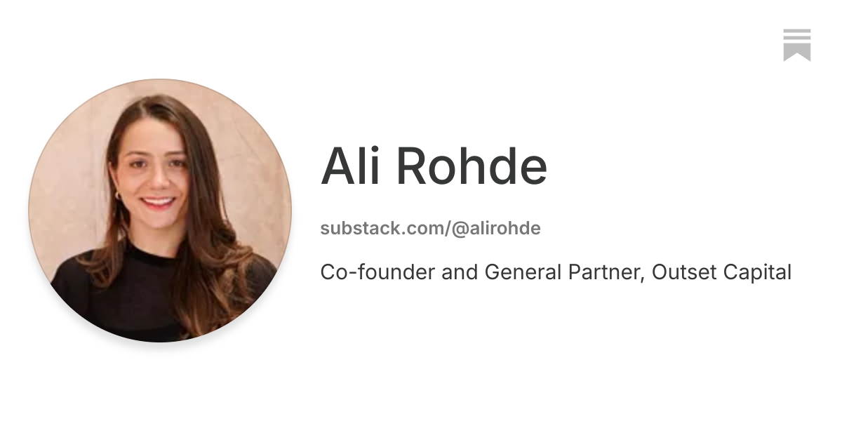 Ali Rohde | Substack