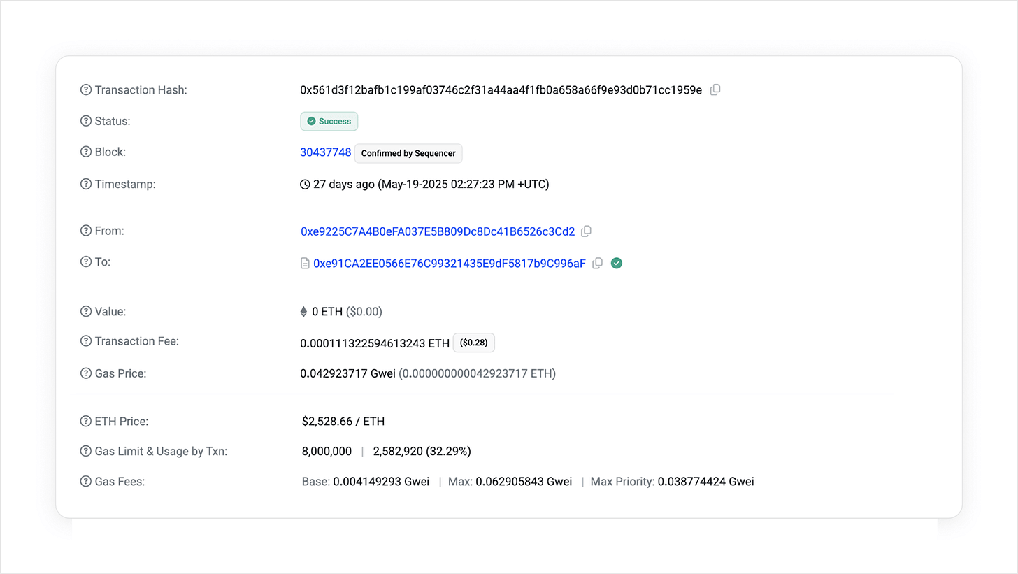 An example transaction that is unsuccessful in blindly finding arbitrage An example transaction that is unsuccessful in blindly finding arbitrage