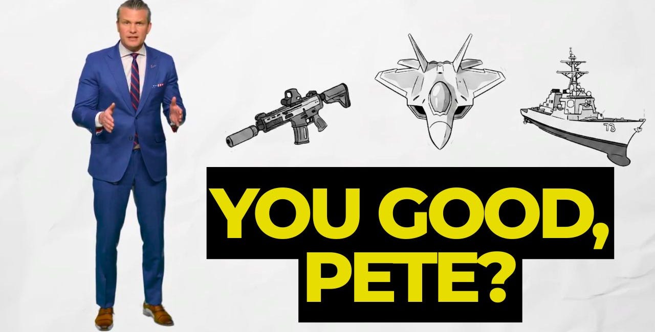 Somebody check in on Pete Hegseth...