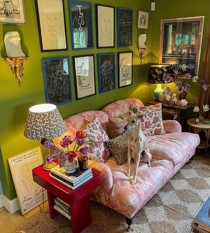 Tour Luke Edward Hall's Colorful, Charming Cotswolds Cottage