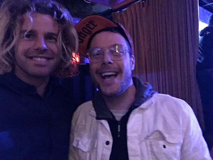 a bunch of photos of Kim Churchill and fans in action