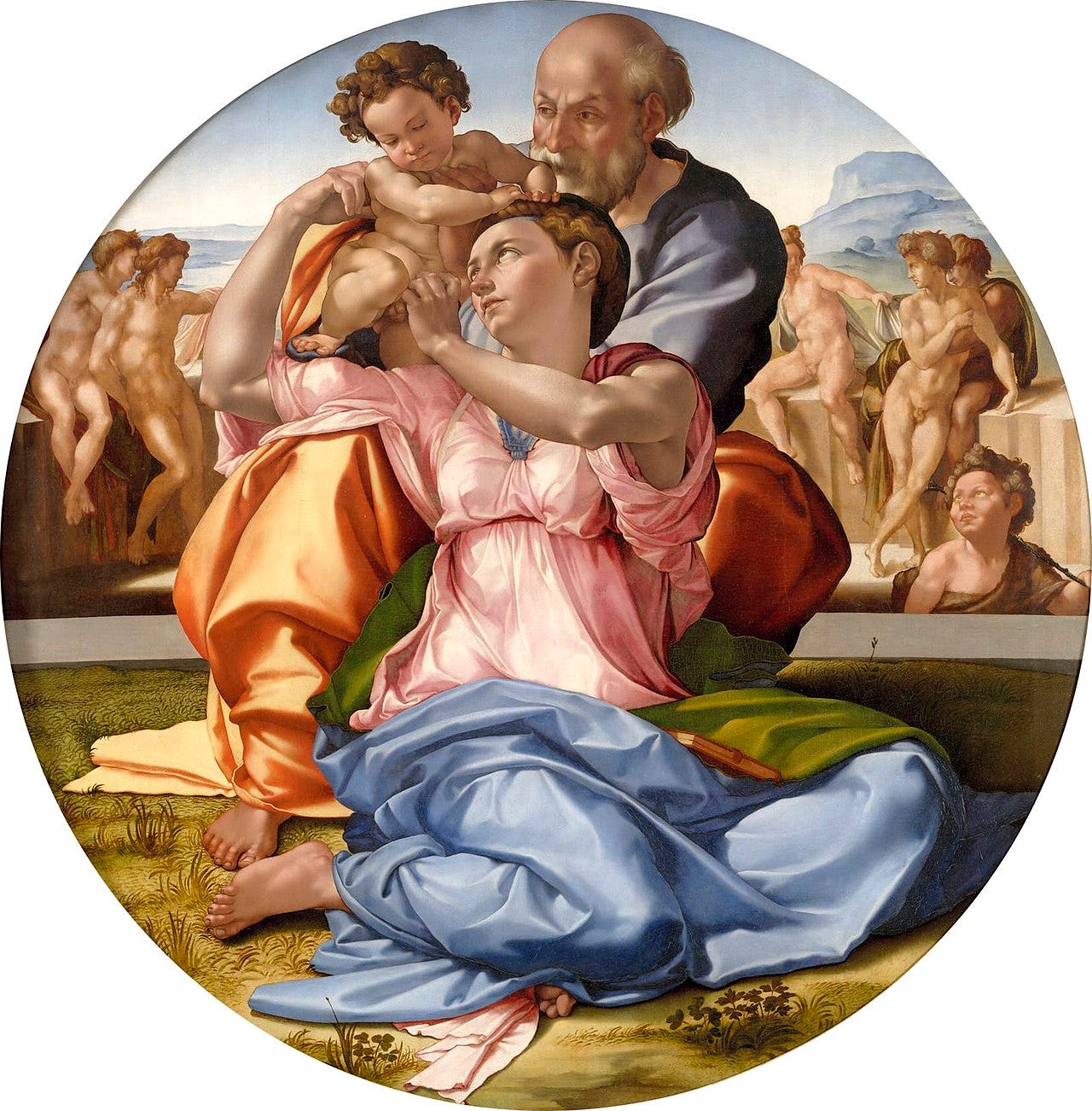 Michelangelo Doni Tondo circular Holy Family Michelangelo Doni Tondo circular Holy Family