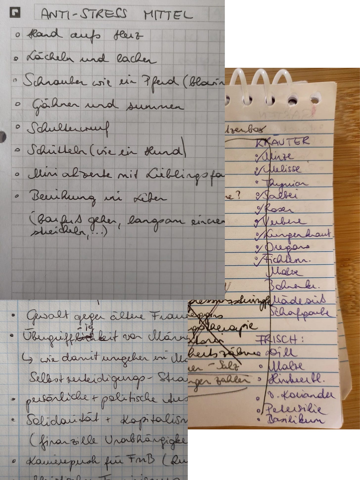 The pictures shows another collage of old lists, this time mostly in German.