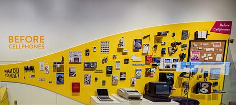 Cell phone exhibit at The DC Smithsonian