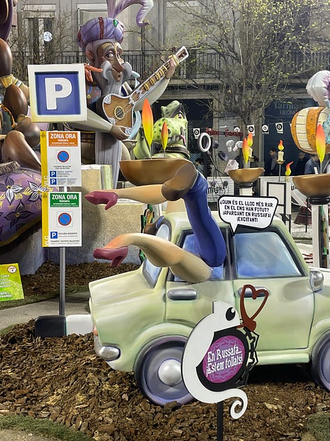 Various sculptures for the Fallas festival