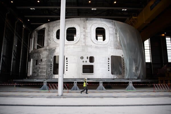 A stainless steel vacuum chamber that is part of the International Thermonuclear Experimental Reactor, a large fusion energy project being built in Southern France. A stainless steel vacuum chamber that is part of the International Thermonuclear Experimental Reactor, a large fusion energy project being built in Southern France.