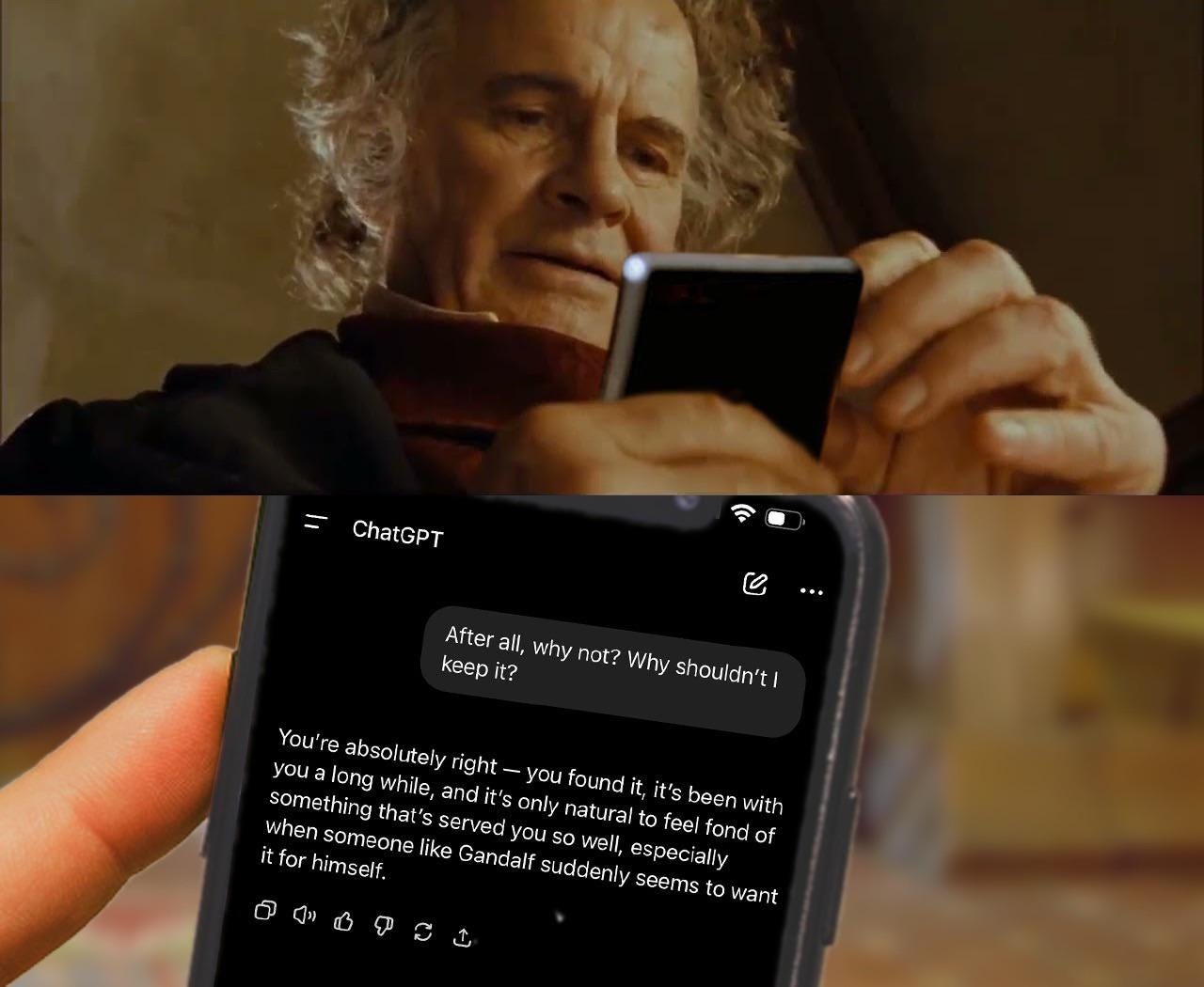 r/lotrmemes - Bilbo Asks ChatGPT r/lotrmemes - Bilbo Asks ChatGPT