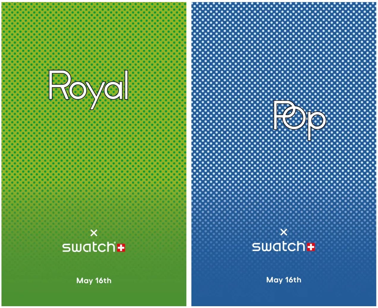 Swatch Ads for Royal Pop