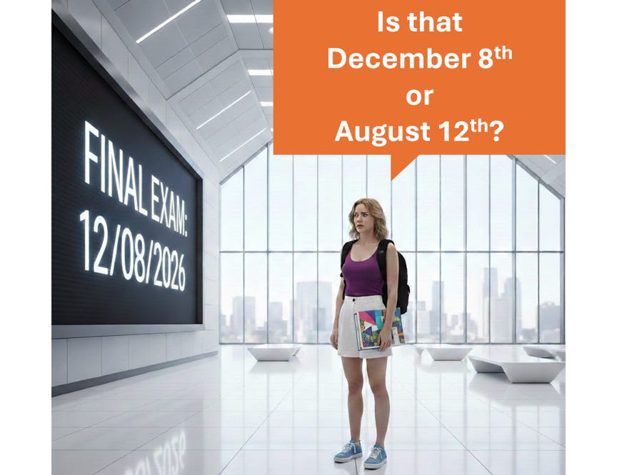 Always write dates in the YYYY-MM-DD format - by Eric Cai