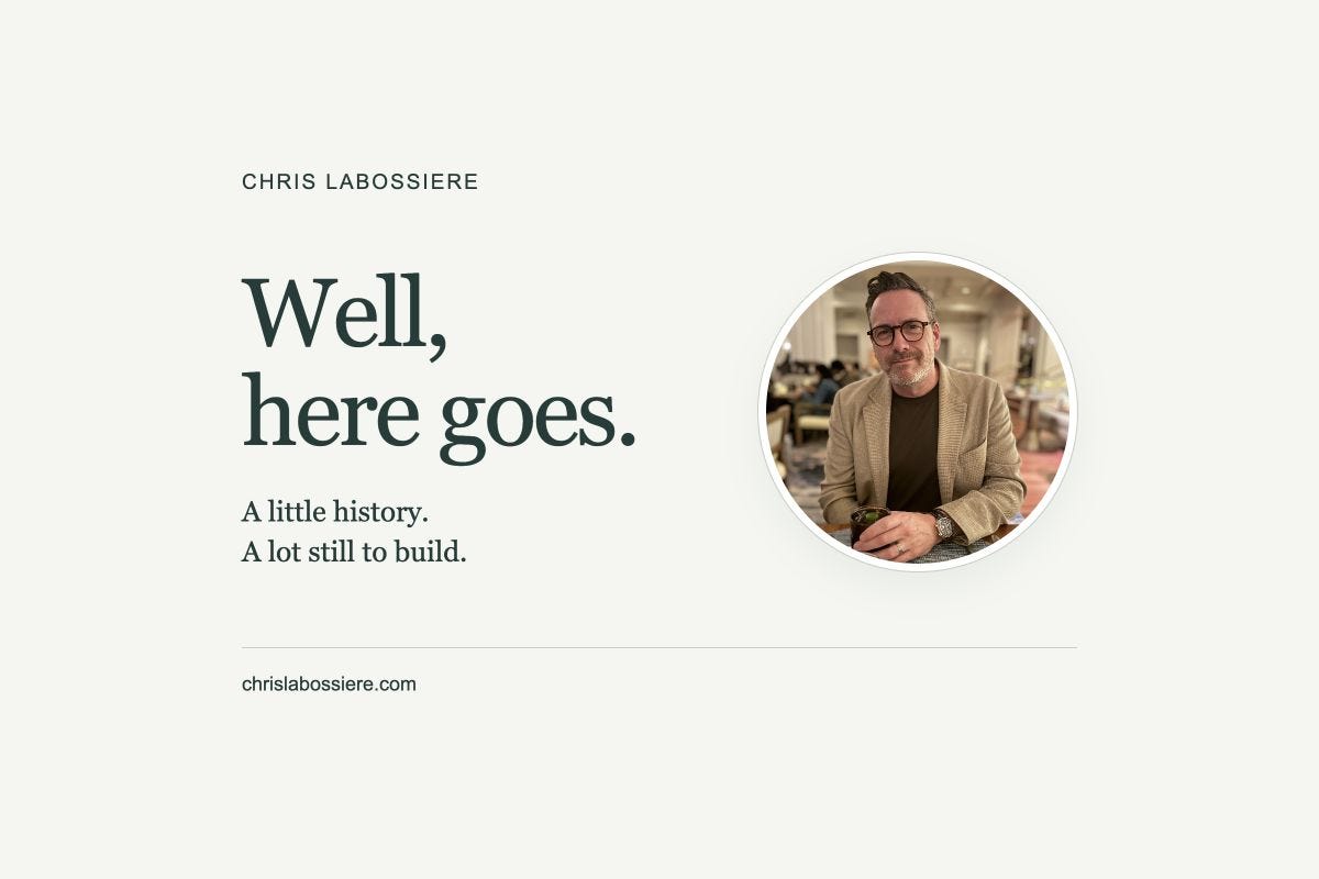 Well, here goes. Chris LaBossiere with a drink in hand. Well, here goes. Chris LaBossiere with a drink in hand.