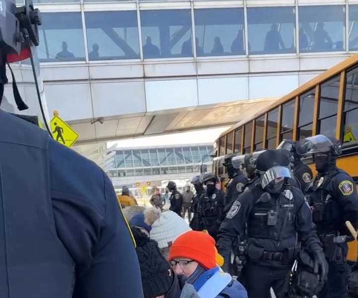 100 Clergy Arrested Blocking Minneapolis Airport Departures, Demanding ...