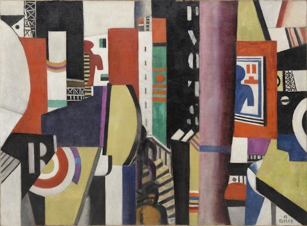 An abstract painting in geometric style An abstract painting in geometric style