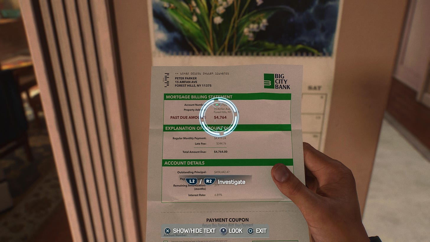 Peter holding a mortgage billing statement