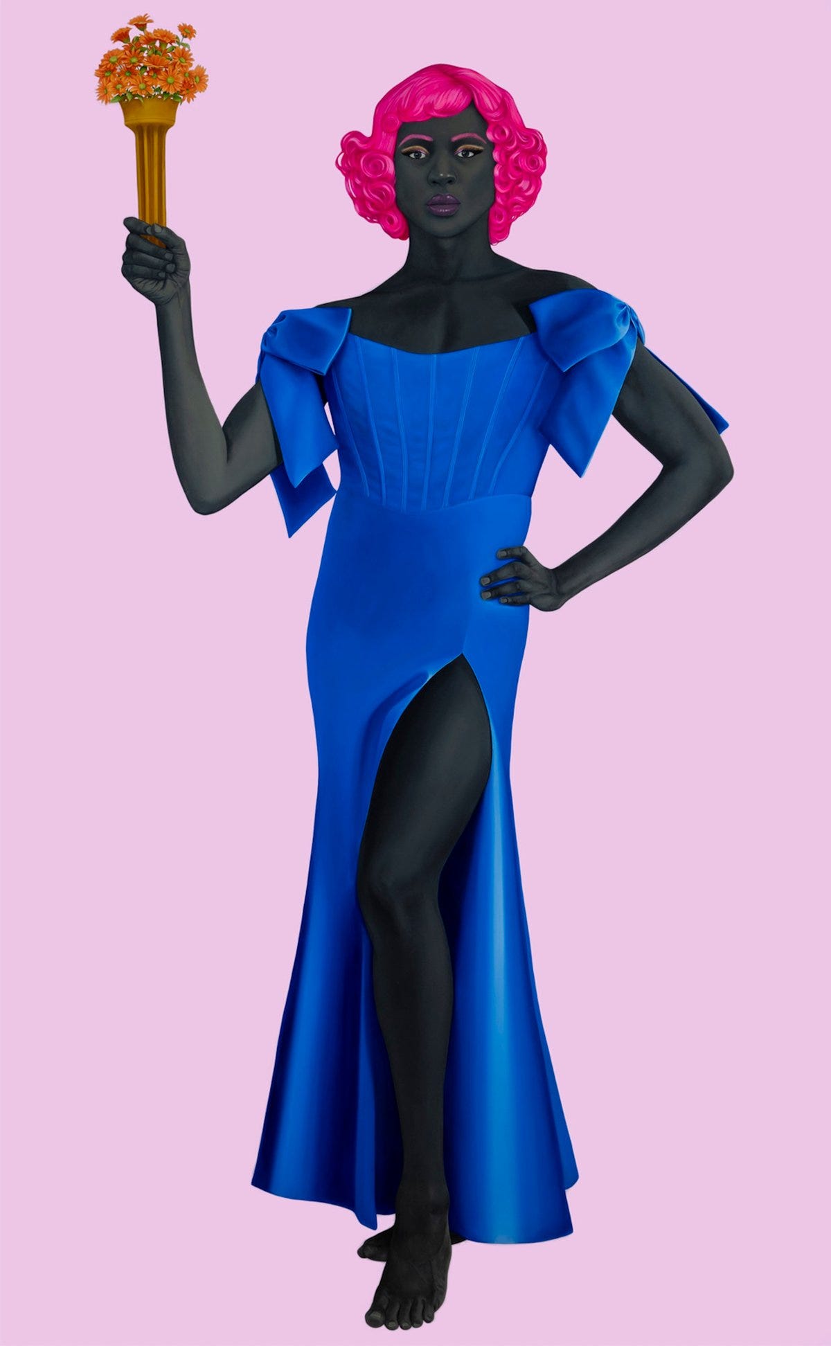 Amy Sherald, Trans Forming Liberty, 2024 Courtesy the artist and Hauser and Wirth. © Amy Sherald. Photograph by Kevin Bulluck Amy Sherald, Trans Forming Liberty, 2024 Courtesy the artist and Hauser and Wirth. © Amy Sherald. Photograph by Kevin Bulluck