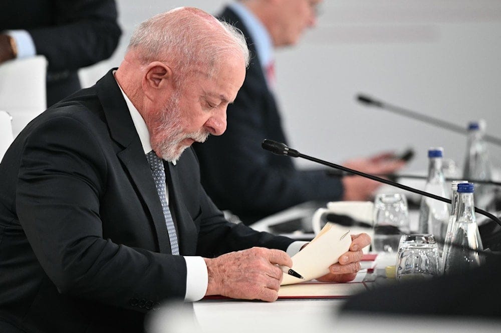 Brazil's President Luiz Inacio Lula da Silva attends a working session at the G7 summit, in Evian-les-Bains, France, Wednesday, June 17, 2026. (Mandel Ngan/Pool Photo via AP) Brazil's President Luiz Inacio Lula da Silva attends a working session at the G7 summit, in Evian-les-Bains, France, Wednesday, June 17, 2026. (Mandel Ngan/Pool Photo via AP)