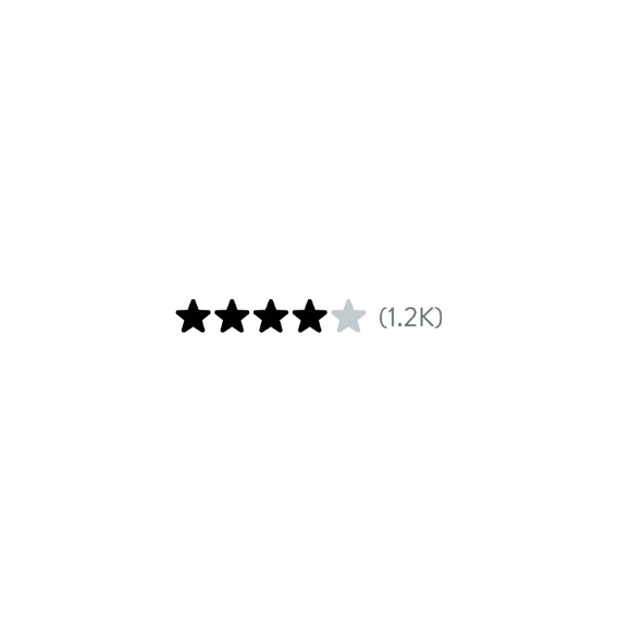 4 out of 5 stars with 1,200 reviews