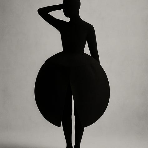 Abstract, gender-neutral figures dressed in sculptural silhouettes that explore the relationship between body, perception, and identity. Inspired by the idea of dressing as self-authorship, the images visualize form as language — not correction, but construction.
