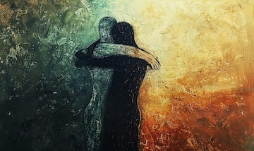 Person embracing their own shadow | Premium Photo