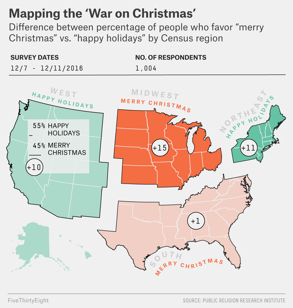 Where To Say 'Merry Christmas' vs. 'Happy Holidays' — 2016 ...