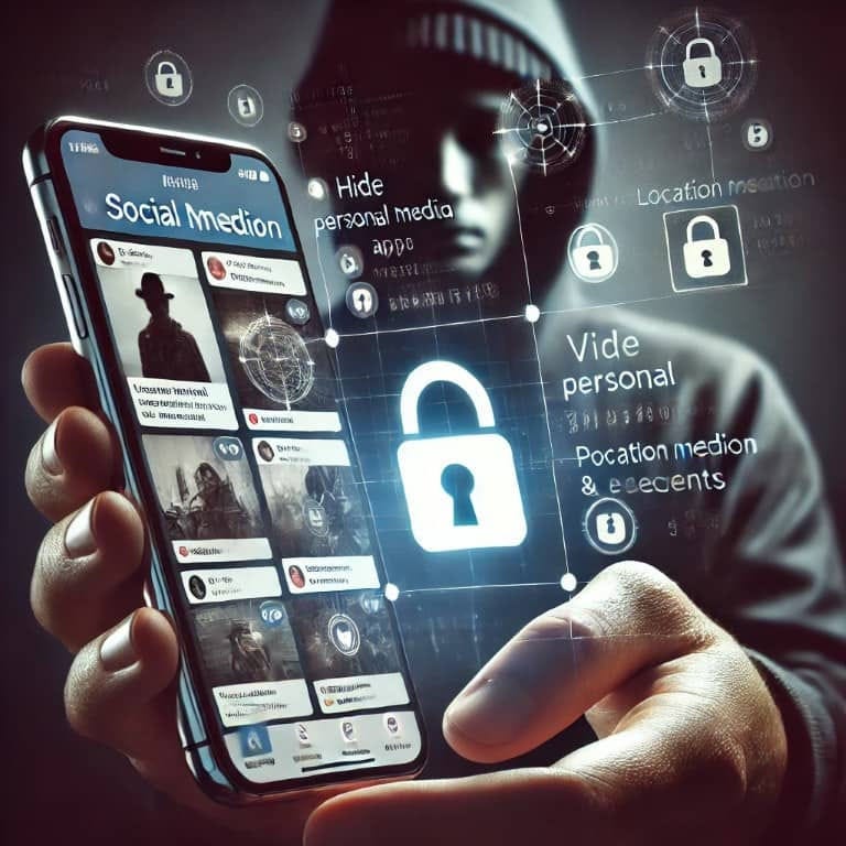 AI image of privacy dangers of social media and apps