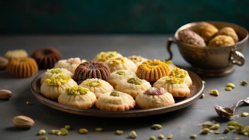 Semolina Maamoul Cookies with Dates, Walnuts, and Pistachios ...