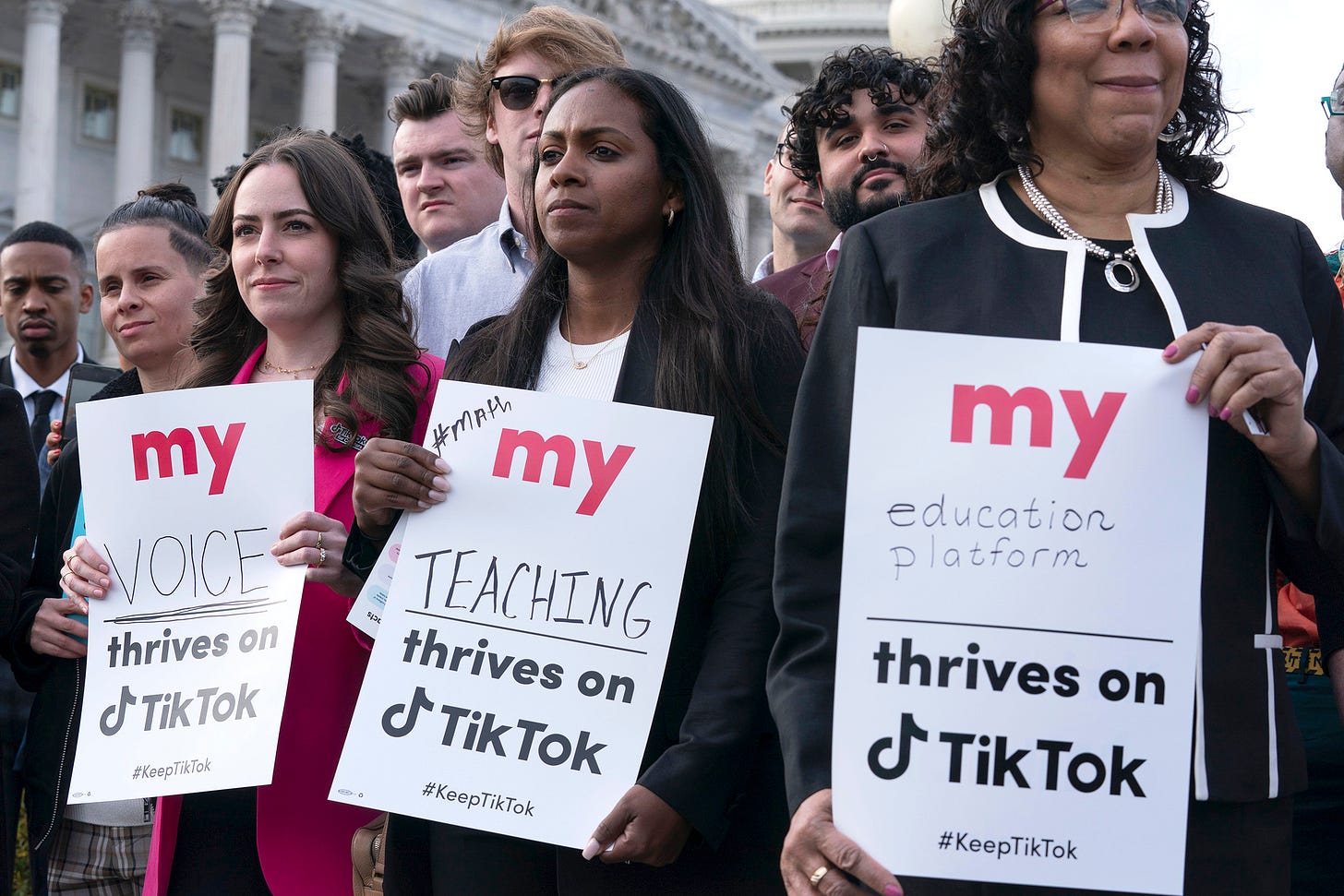 Dozens of TikTok creators take to D.C. to protest a potential TikTok ban Dozens of TikTok creators take to D.C. to protest a potential TikTok ban
