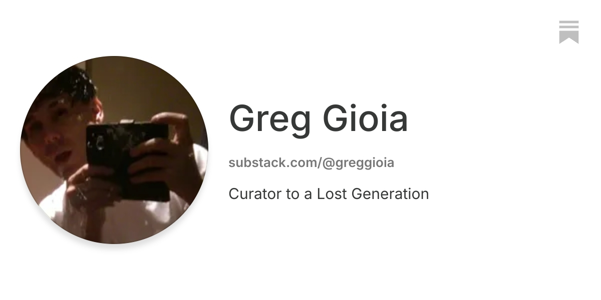 Greg Gioia | Substack