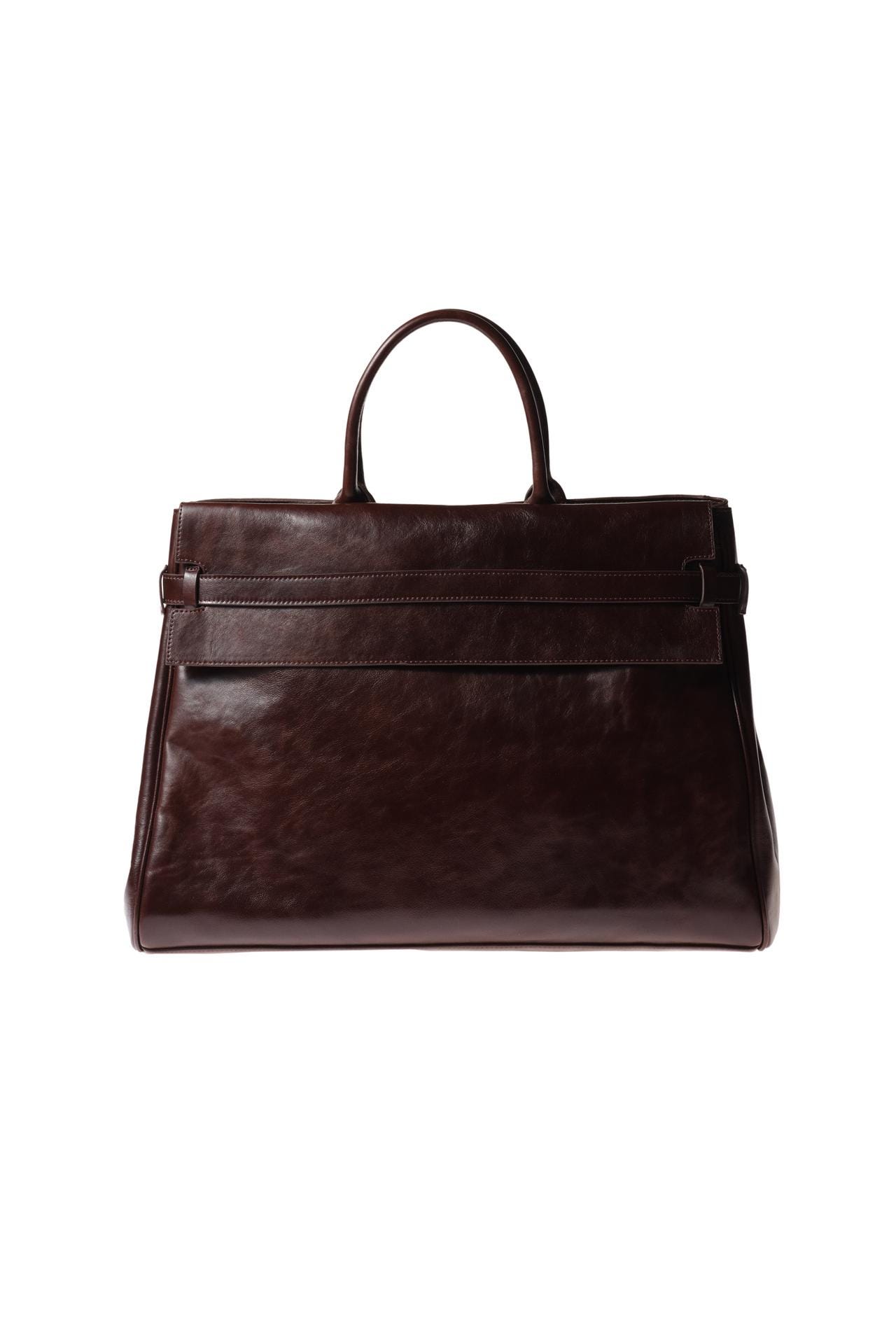LEATHER HANDBAG - Brown by Zara - Image 0