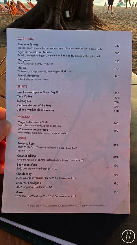 Sunset at Esmé, Standard Pattaya's beach club