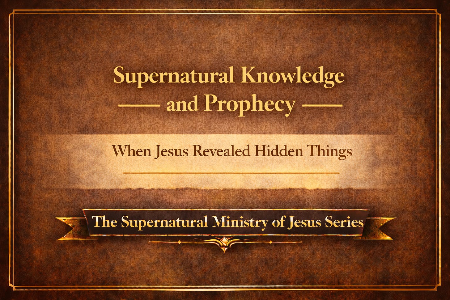 Supernatural Knowledge and Prophecy When Jesus Revealed Hidden Things