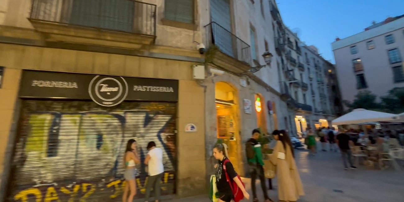 Barcelona’s George Orwell Plaza now has multiple surveillance cameras, ironically confirming that Big Brother has arrived, has been normalized, and has been ignored (BCN2024a)
