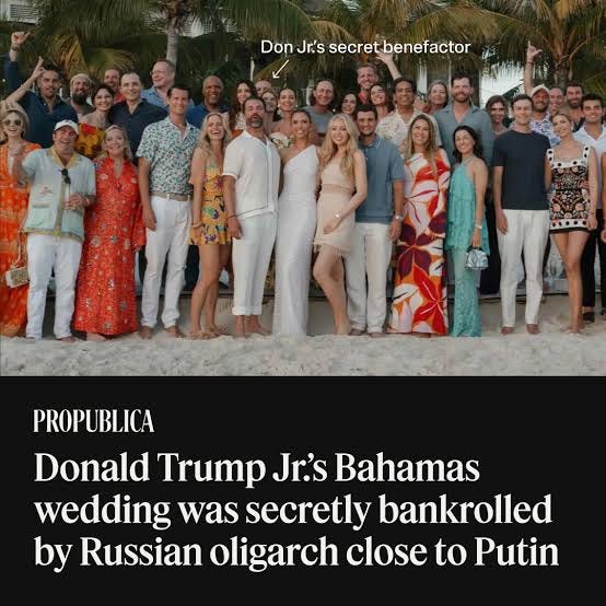 We found out that Donald Trump Jr.'s lavish Bahamas wedding was heavily  funded by a secret benefactor: Umar Kremlev, a Russian oligarch close to  President Vladimir Putin. Kremlev footed the bill for