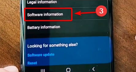 Tap on Software Information