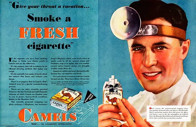You should probably start smoking