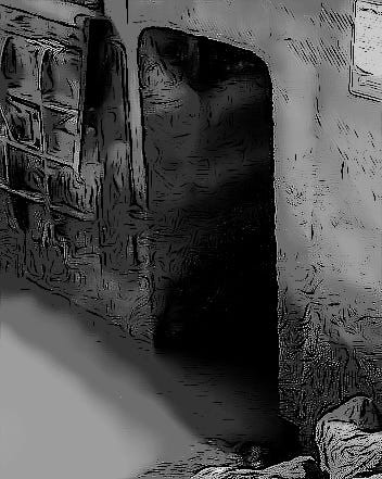 A dark entrance to the tunnels from the Creek.