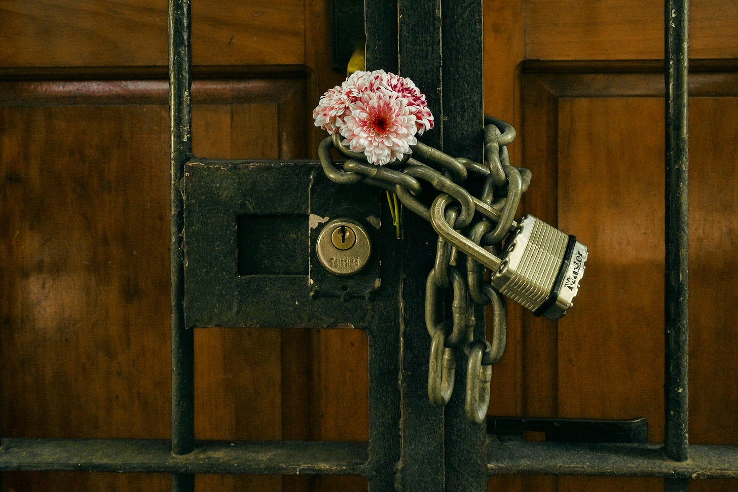 lock with flowers