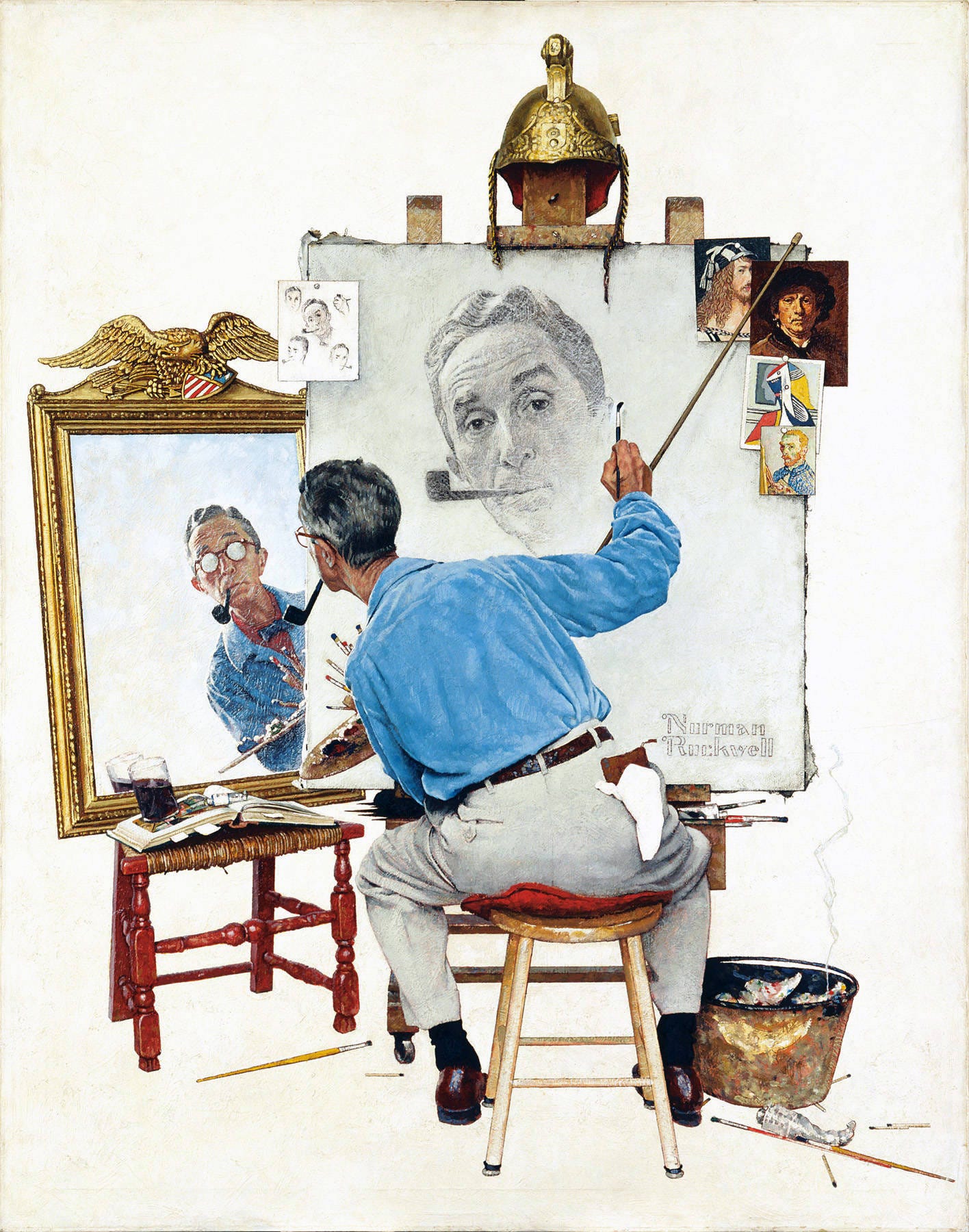 Norman-Rockwell-Triple-Self-Portrait-1960 | Oscar en Fotos Norman-Rockwell-Triple-Self-Portrait-1960 | Oscar en Fotos